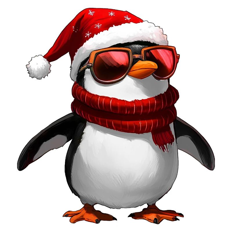 Pinguin Weihnachtsmann