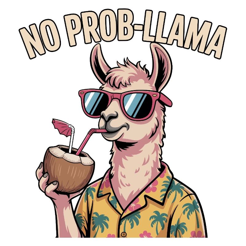 Kein Problem, ein lustiges Lama