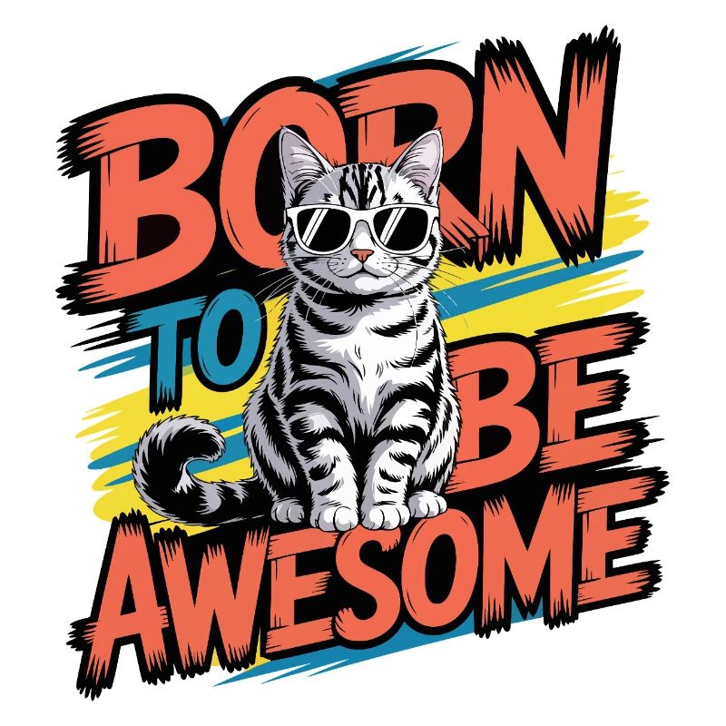 Né pour être génial, chat cool