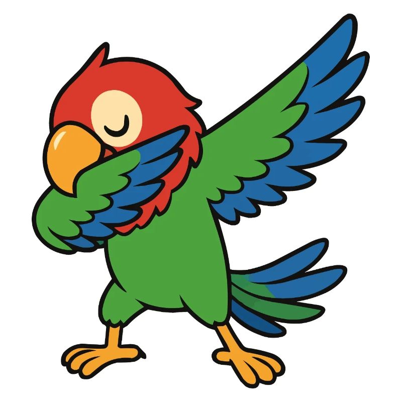Parrot Dabbing Comic