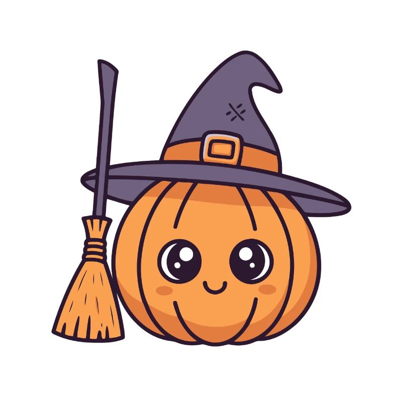 Kawaii Witch Pumpkin
