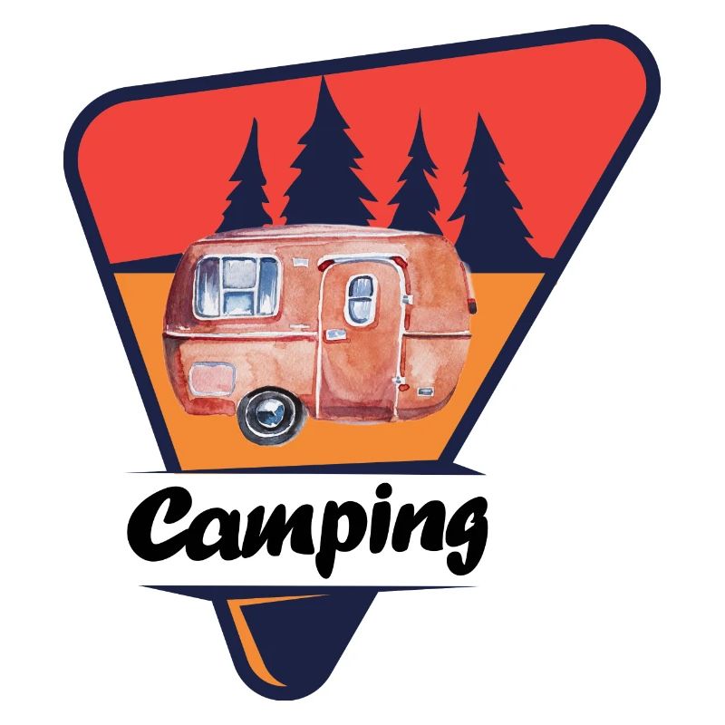 Retro Caravan im Wald