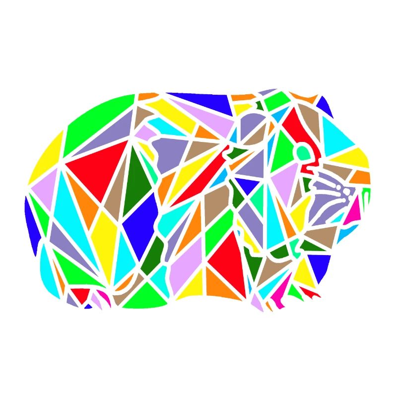 arc en ciel de cochon dinde polygone