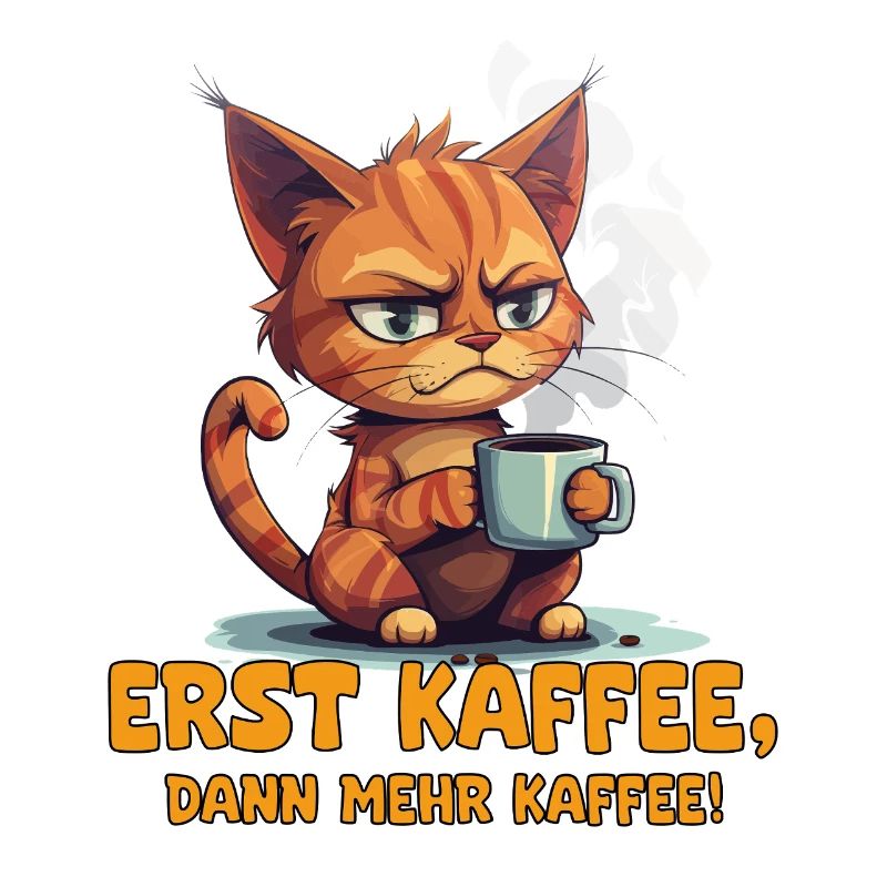Grim Cat Coffee Saying