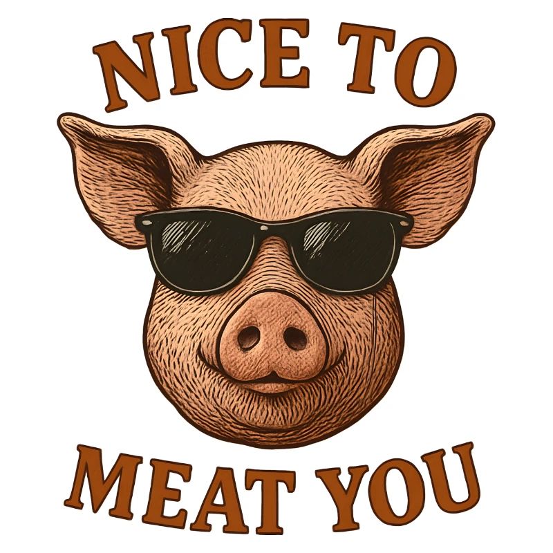 Cochon avec des lunettes de soleil Sympa de te dévorer