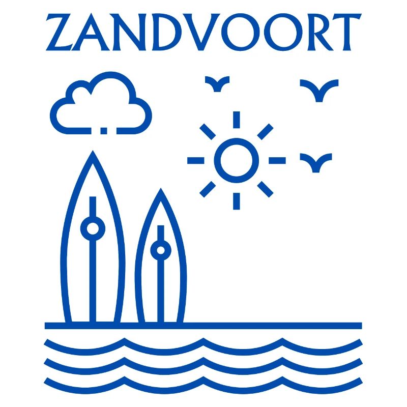 Scène de surf côtière de Zandvoort