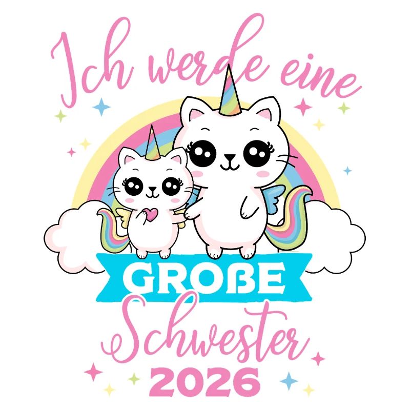 Große Schwester 2026 Einhorn Katze Schwangerschaft