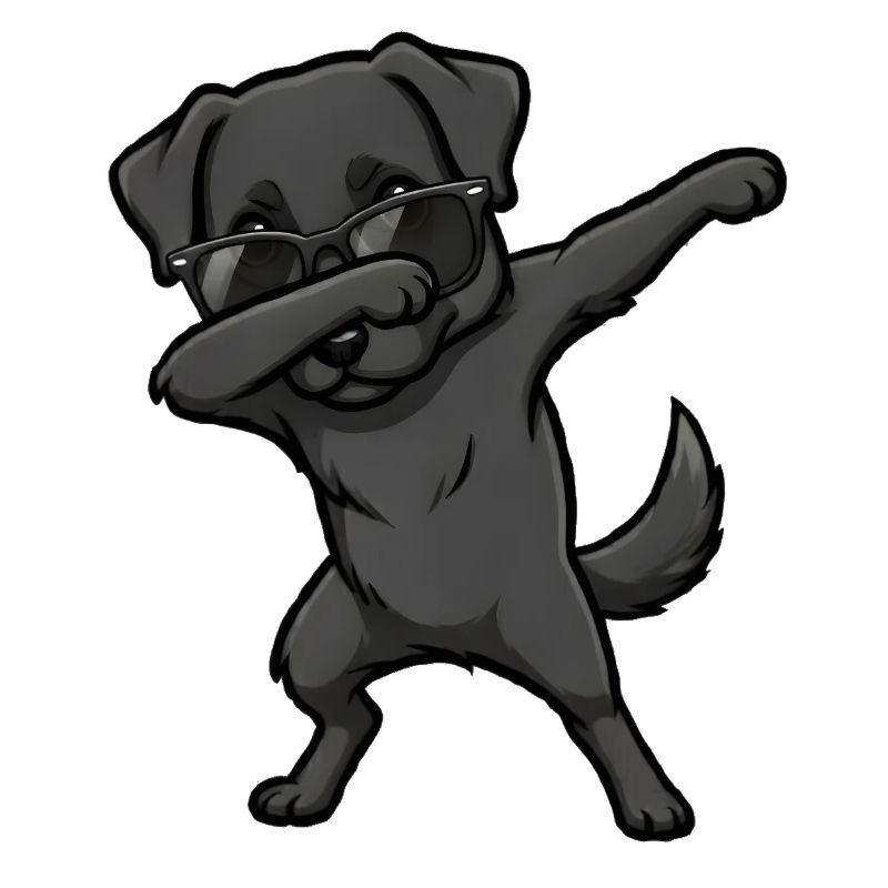 Dabbing Labrador Retriever