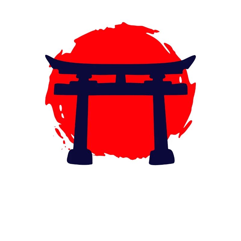 A Temple In A Red Sunset