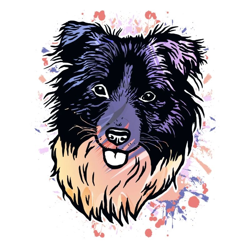 Border Collie éclaboussures de couleur