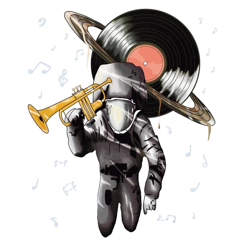 Galactic Music Astronaut with Turntable