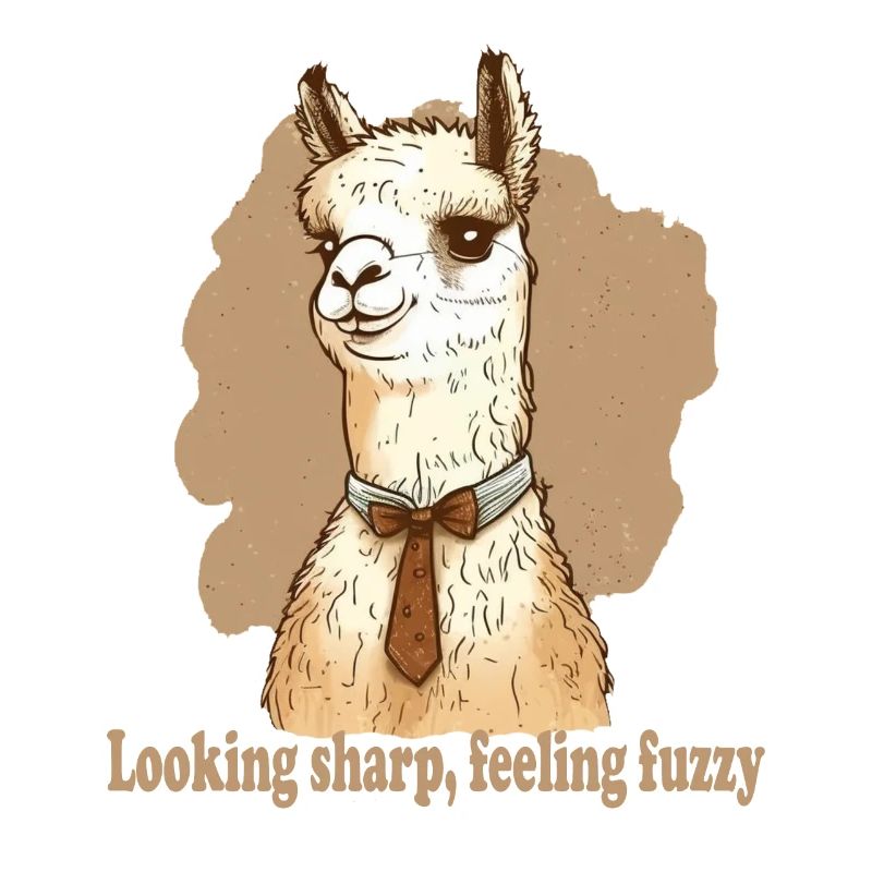Looking sharp feeling fuzzy llama