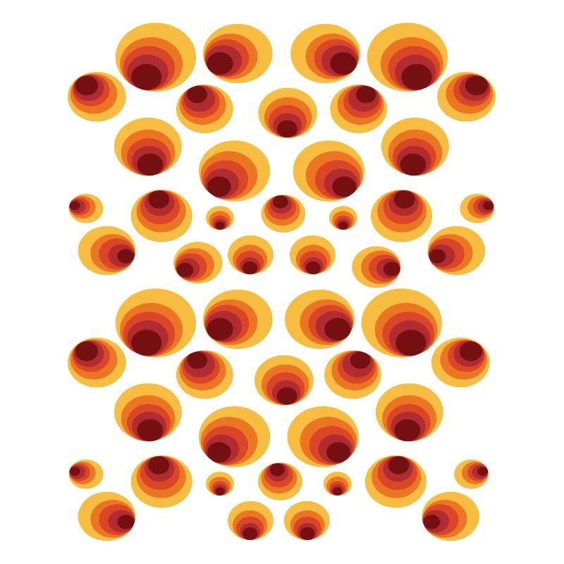 50's 60's Polka Dot Circle Style Pattern