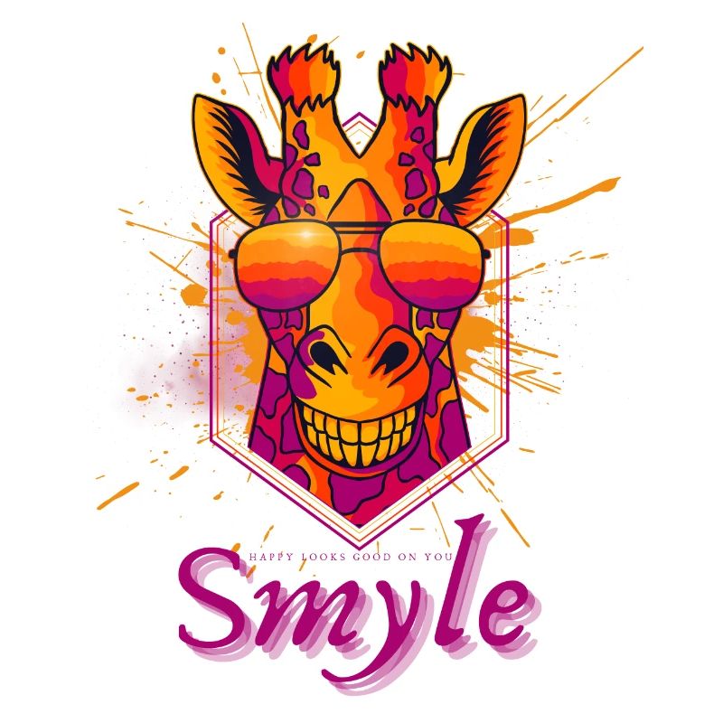 Neon Giraffe Sunglasses Splash
