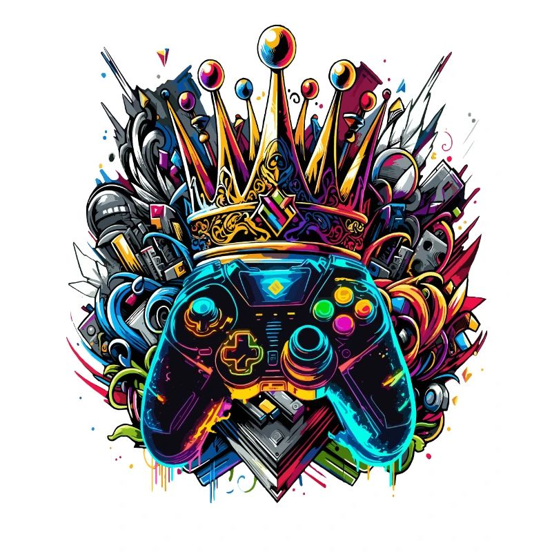 Königlicher Graffiti Gaming Controller