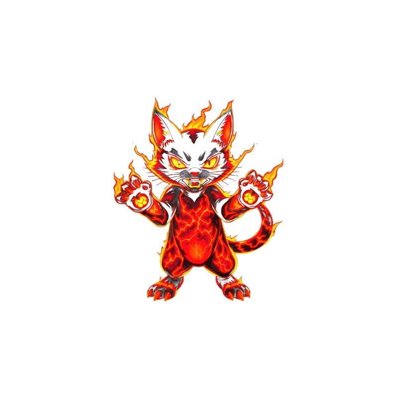 Chat de Feu et de Lave - Chaton en feu