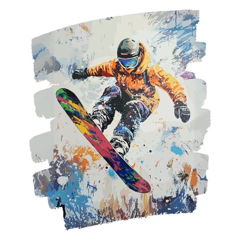 Snowboarder Pulverschnee