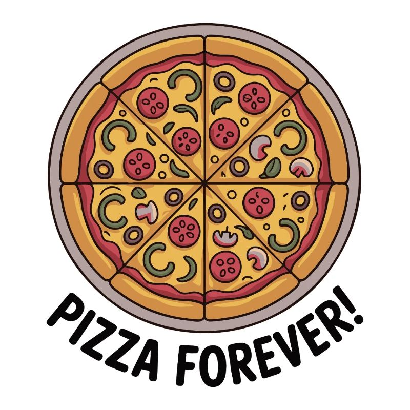 Retro Pepperoni Pizza Slice Pattern