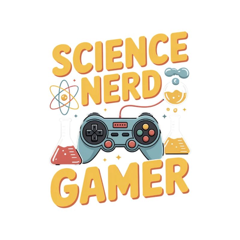 Science Nerd Gamer Controller Chemie Physik