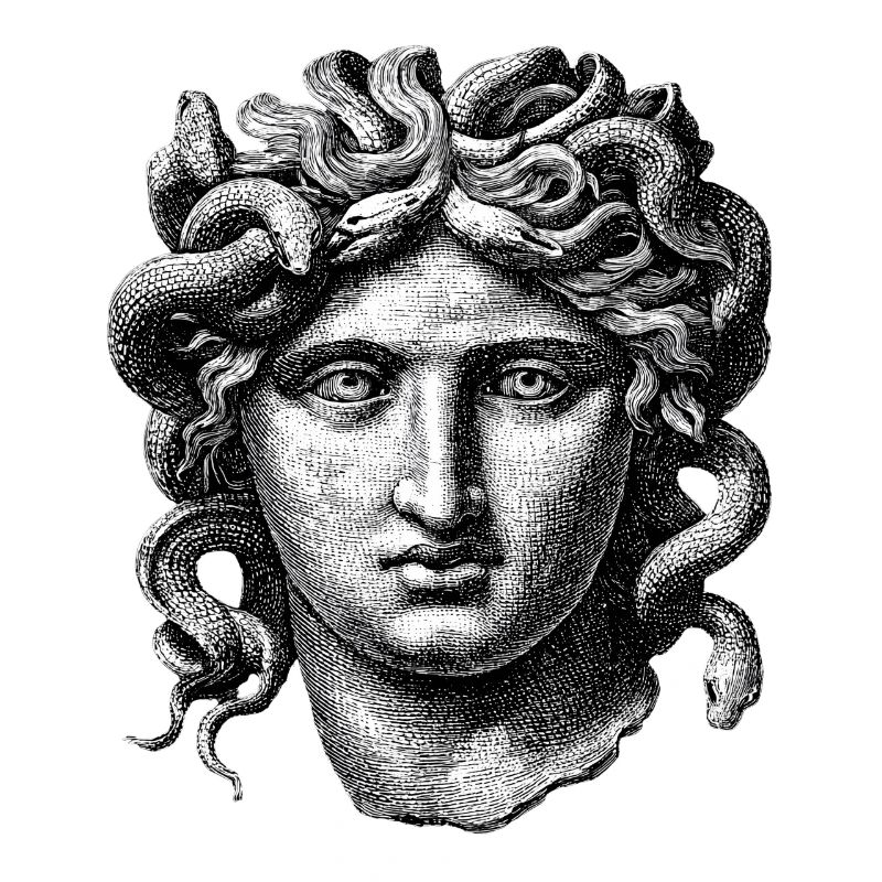 Medusa – Ancient mythological engraving
