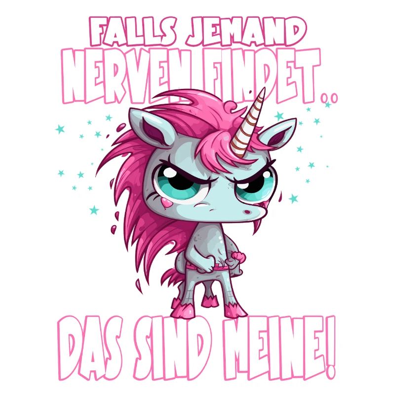 Wütendes Einhorn Pink Spruch
