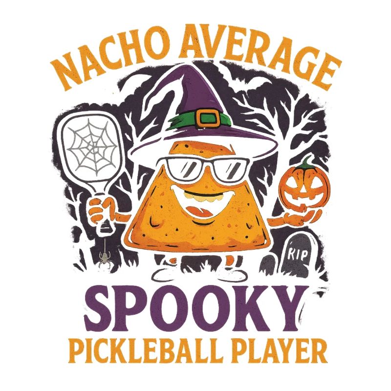 Nacho Average Spooky Pickleball Design