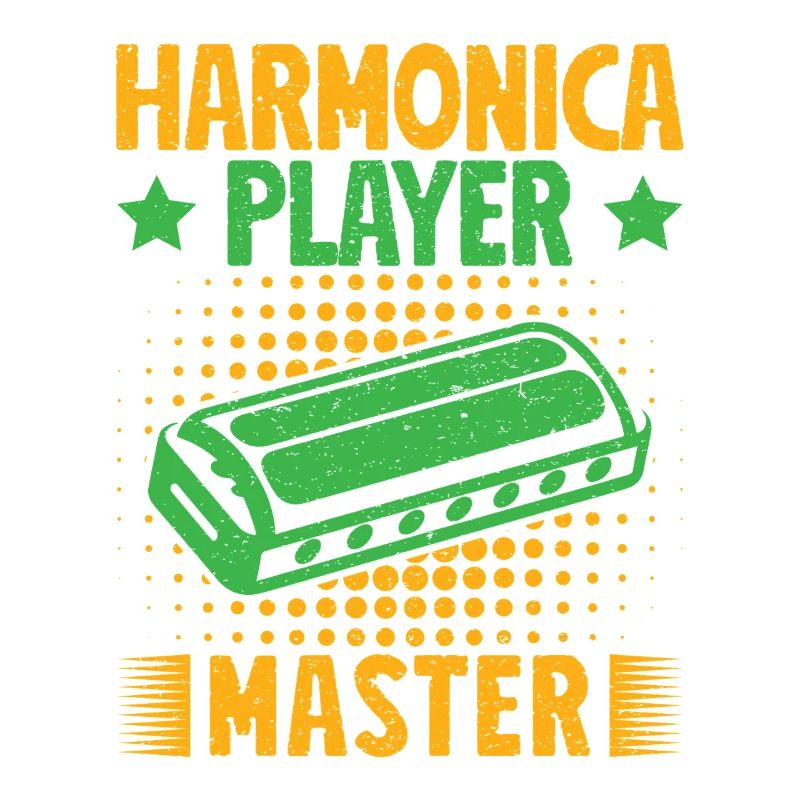 Harmoniciste Drôle Maître Harmonica