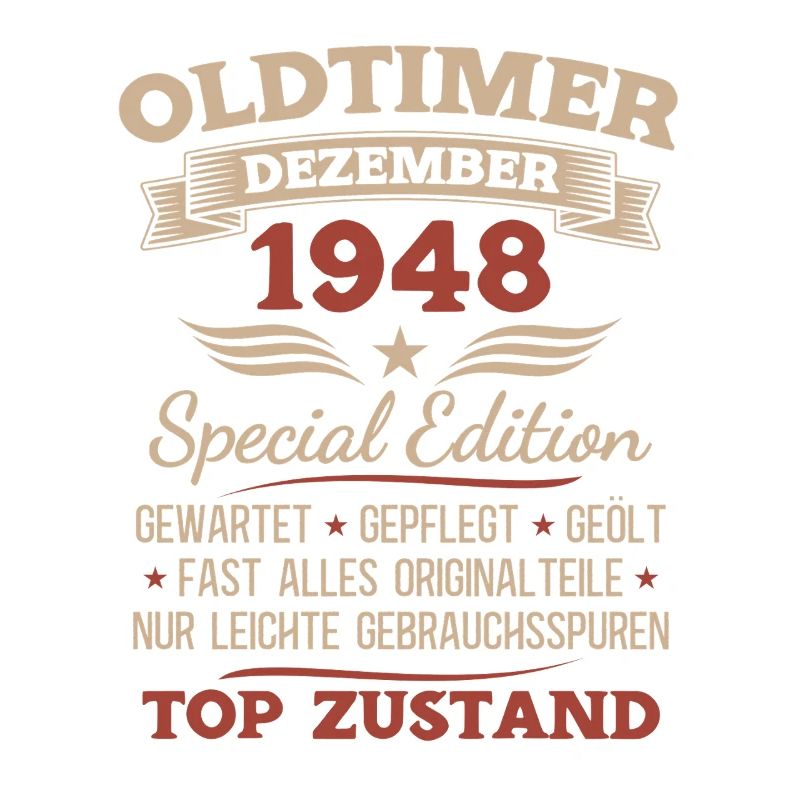 77. Geburtstag Geschenk Oldtimer Dezember 1948