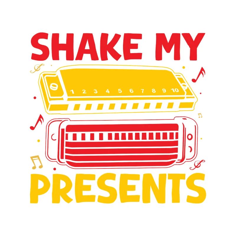 Funny Harmonica Player Shake My Presents Harmonica