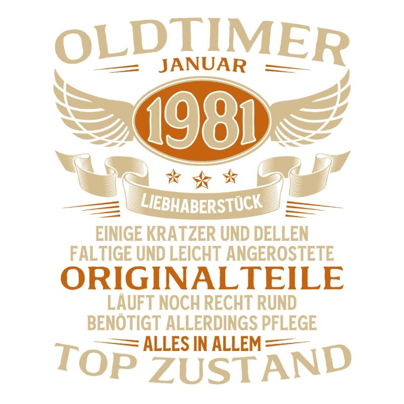 45. Geburtstag Geschenk Oldtimer Januar 1981