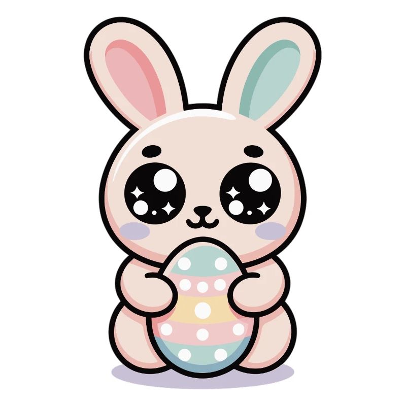 Easter Bunny Shirt – Cute Bunny with Easter Egg
