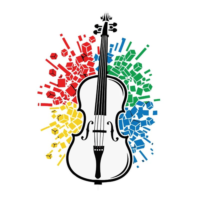 Cello Player Music Abstract