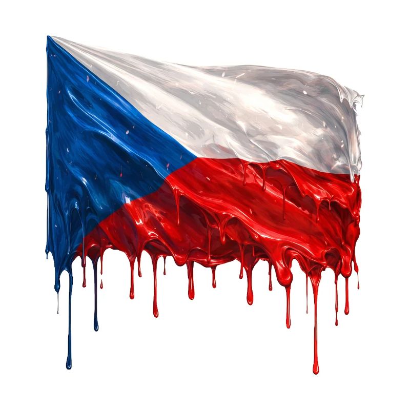 Drapeau tchèque couleur