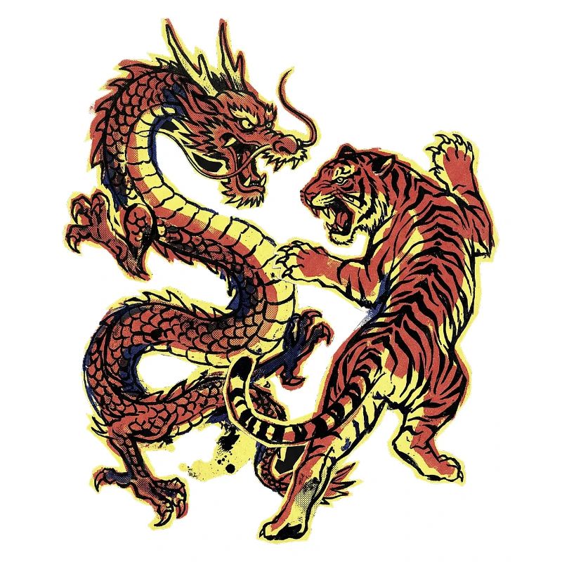 Drache und Tiger Chinesisch