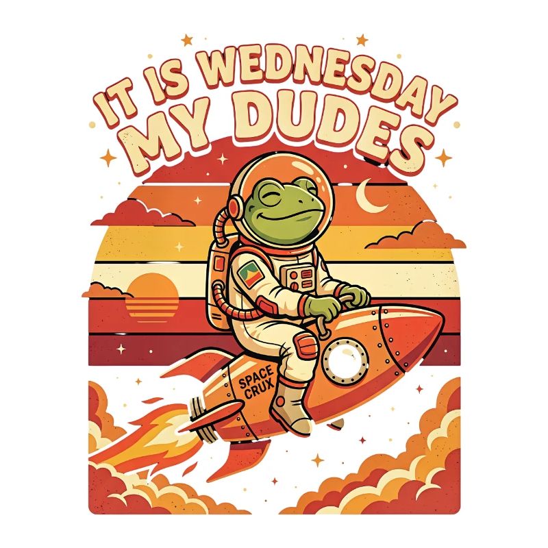 C’est mercredi, mon mème de l’astronaute grenouille spatiale