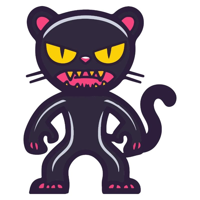Panther Halloween Comic Funny