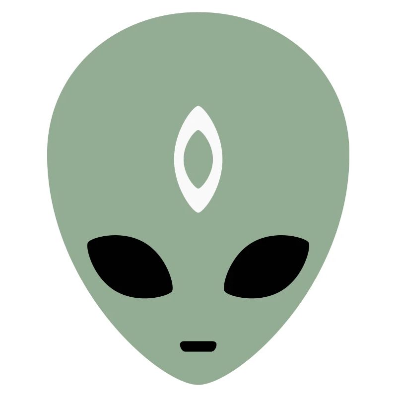 Alien Head Third Eye (three colours)