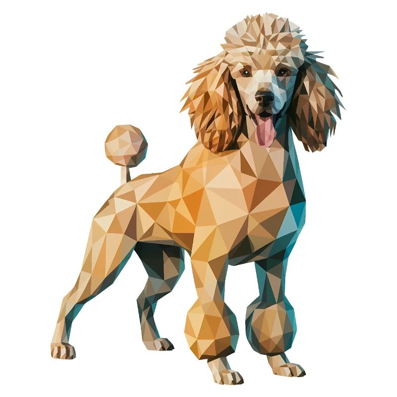 Caniche - Logo Low Poly cool