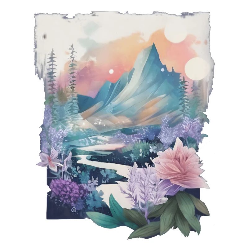 Paysage fleuri
