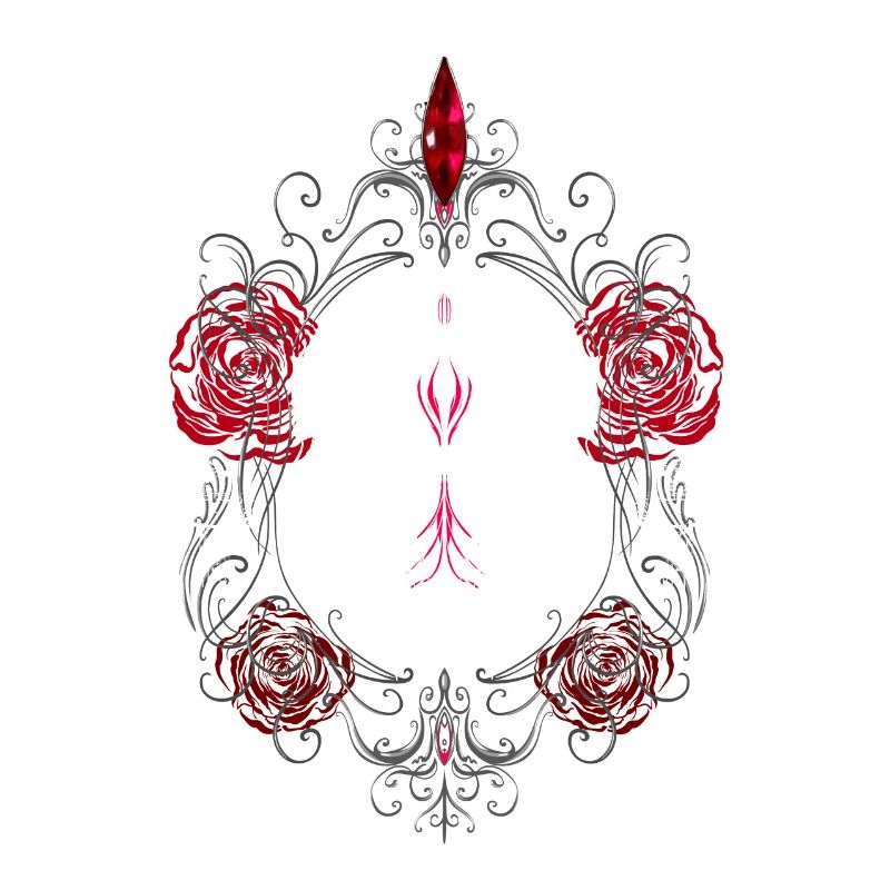 Skull with Red Roses Gothic Aesthetics