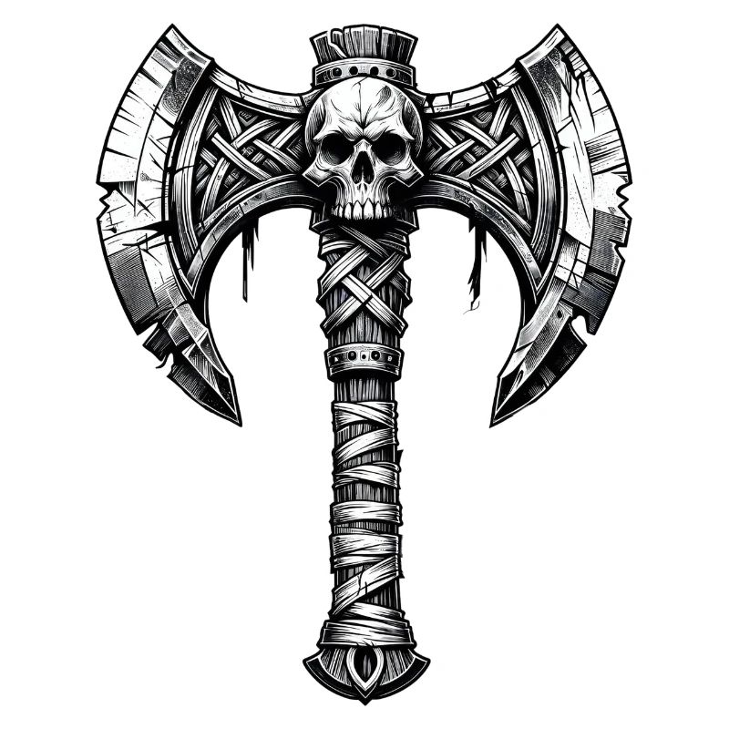 Axe throwing axe skull design