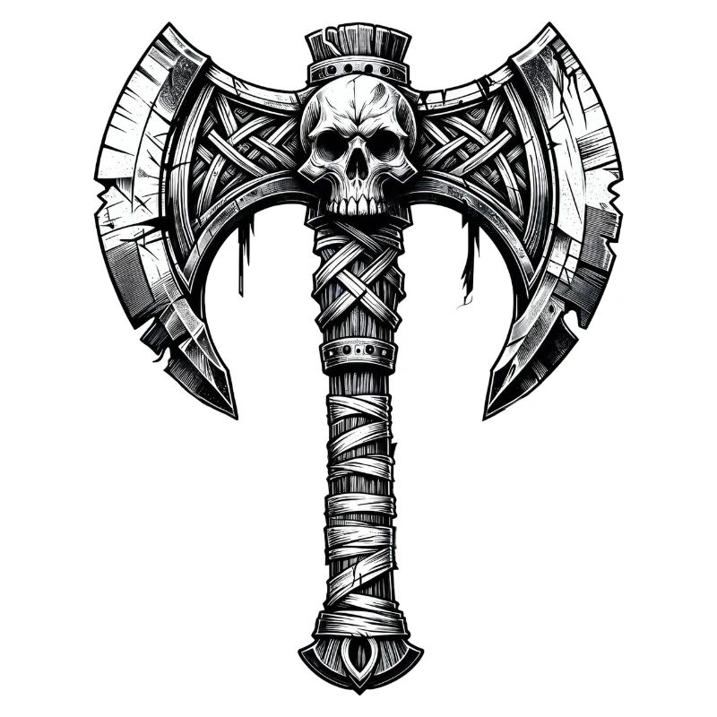 Axe throwing axe skull design