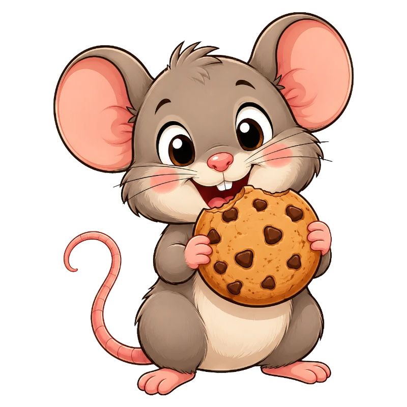 Drôles de petits biscuits mignons en forme de souris en forme de bonbons à grignoter