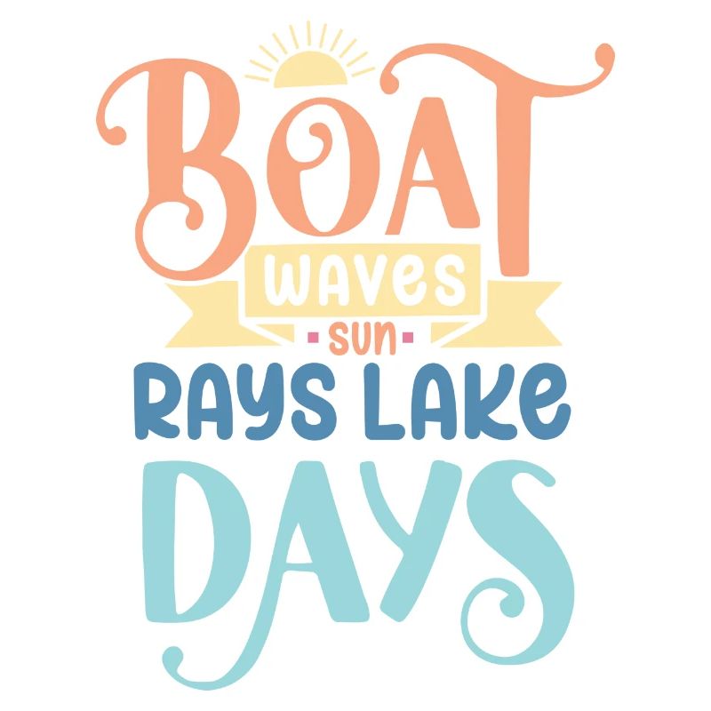 Boat Waves Sun Rays Lake Days