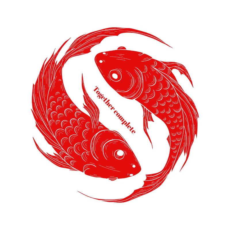Ensemble Complet - Yin Yang Fish Koi