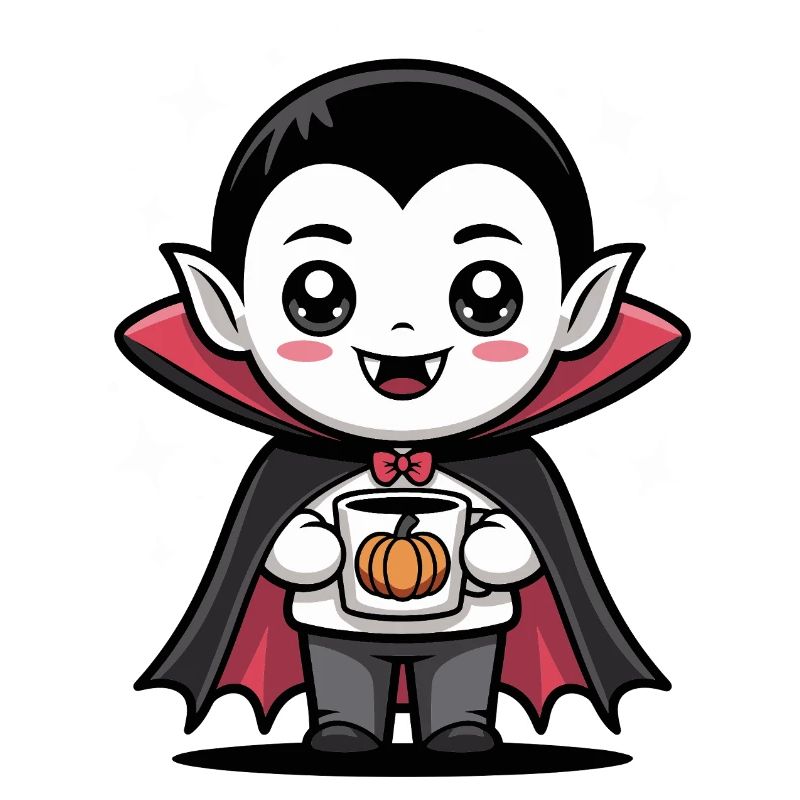 Pumpkin Vampire Halloween Design
