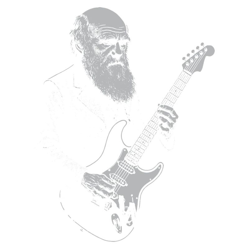 Darwin Playing Guitar Evolution