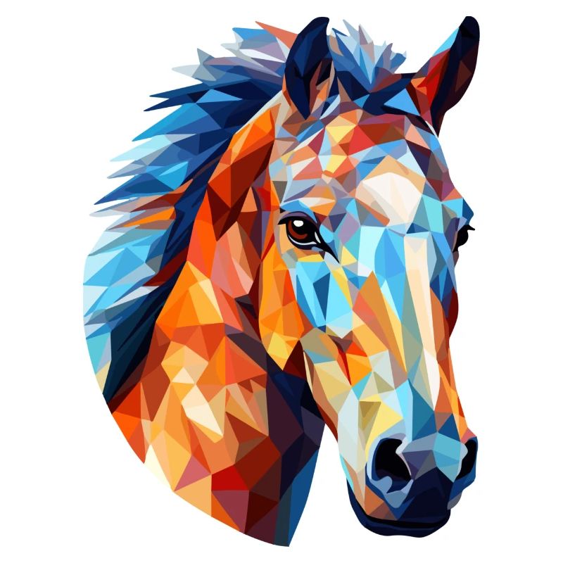 Pferd Polygon Pferdekopf Pferde