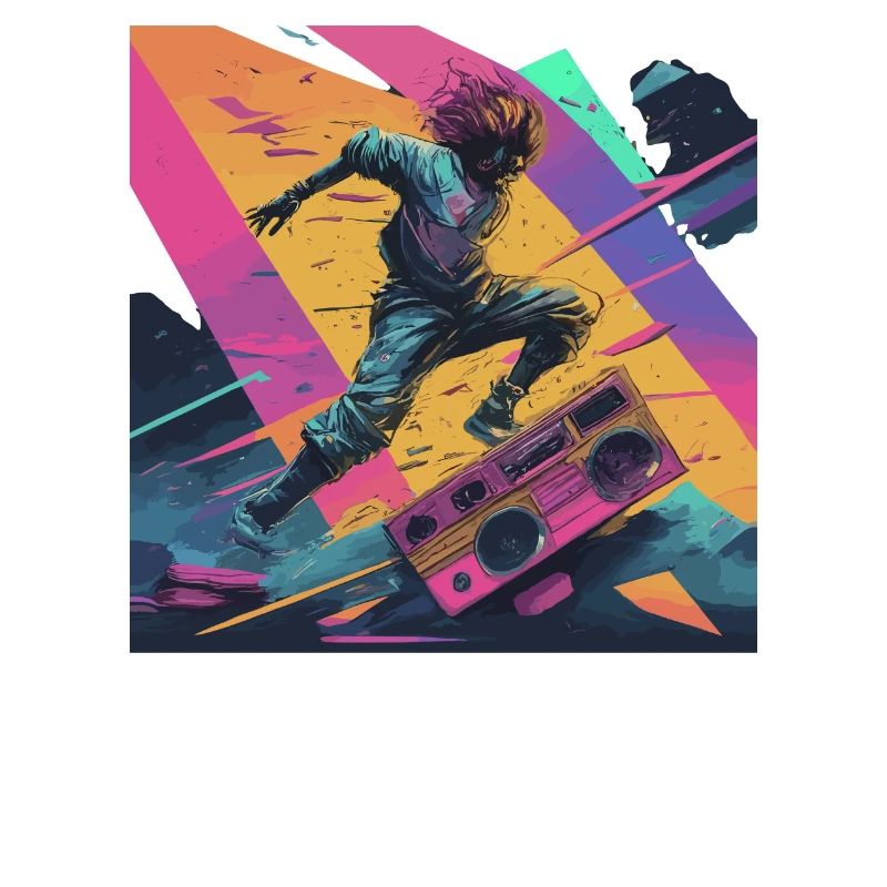 Ambiance de danse urbaine avec explosion de couleurs