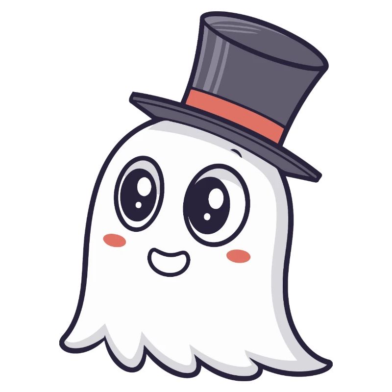 Chic Ghost Top Hat